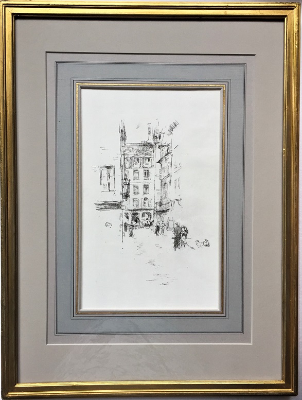 James McNeill Whistler print - Rue Furstenberg. Lithograph.